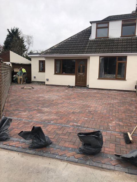 Block paving installation