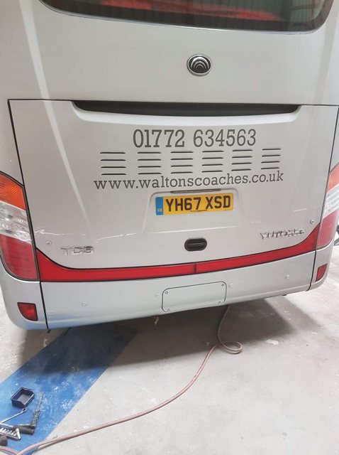 Coach rear bodywork